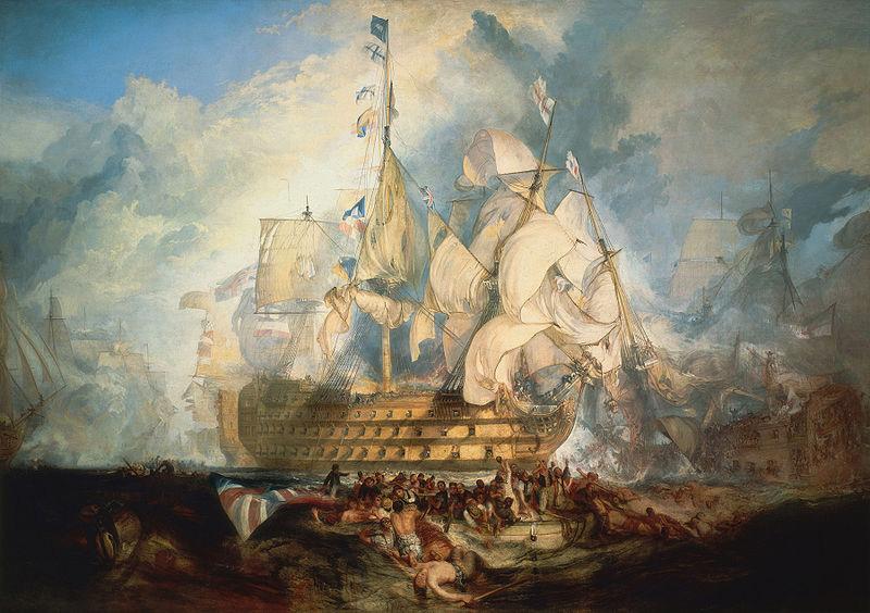 Joseph Mallord William Turner The Battle of Trafalgar by J. M. W. Turner oil painting image